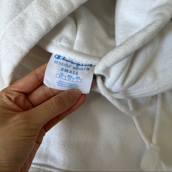 Champion Vintage Reverse Weave White Hoodie - Picture 11 of 16